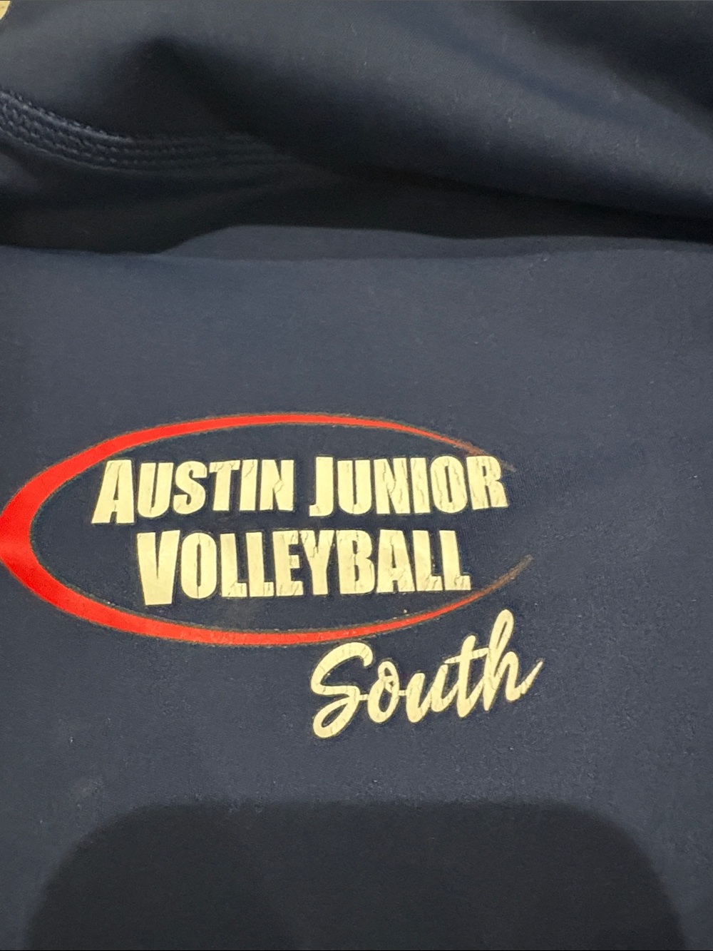adidas Navy Women's Volleyball Spandex Shorts with Austin Junior Volleyball Logo - Picture 4 of 5